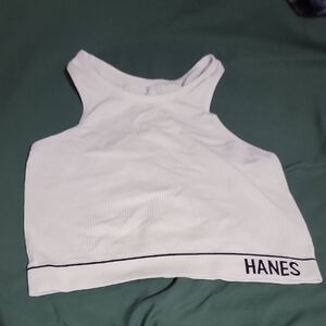 Hanes White Sleeveless Top